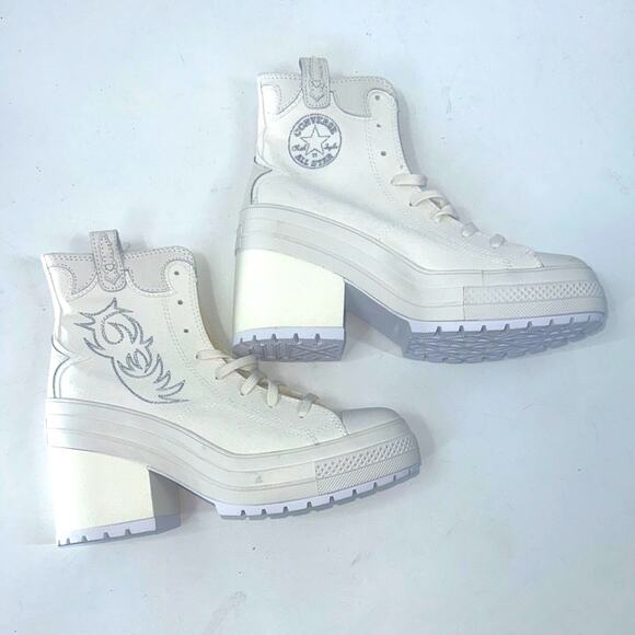 New Woman’s Converse Chuck 70 De Luxe Heel Western Hi Platform Sneaker 10.5 Vid - Picture 2 of 16